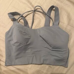 Women's Gray Strappy Sports Bra